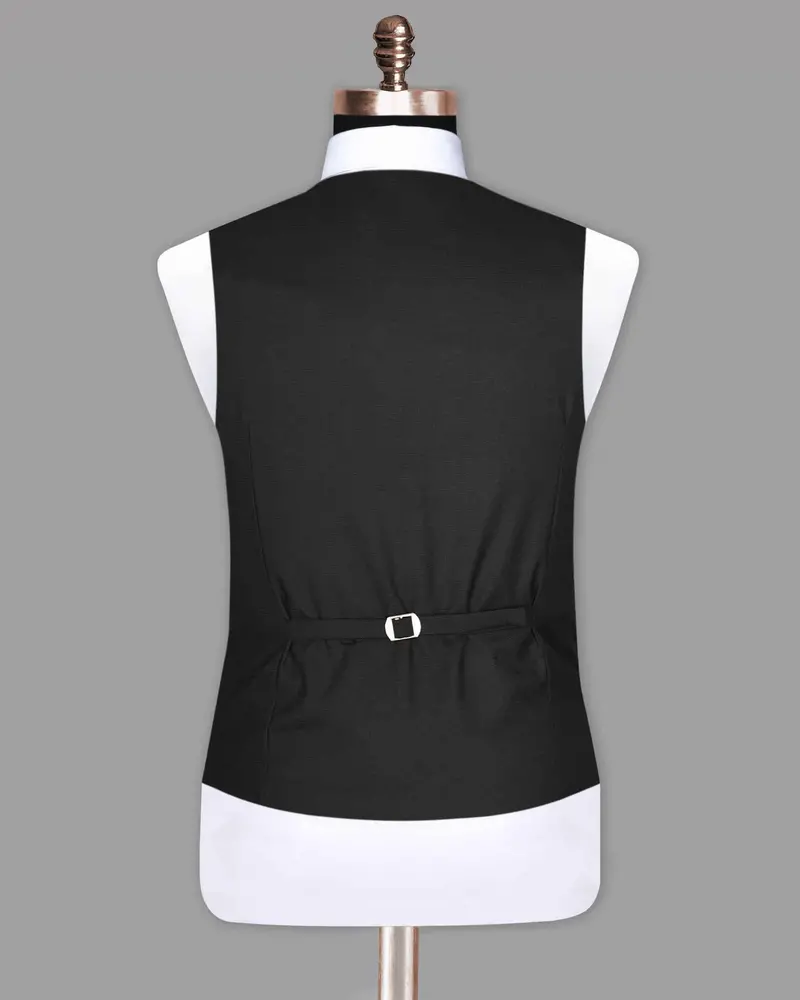 Jaguar Black Subtle Checked Waistcoat 6