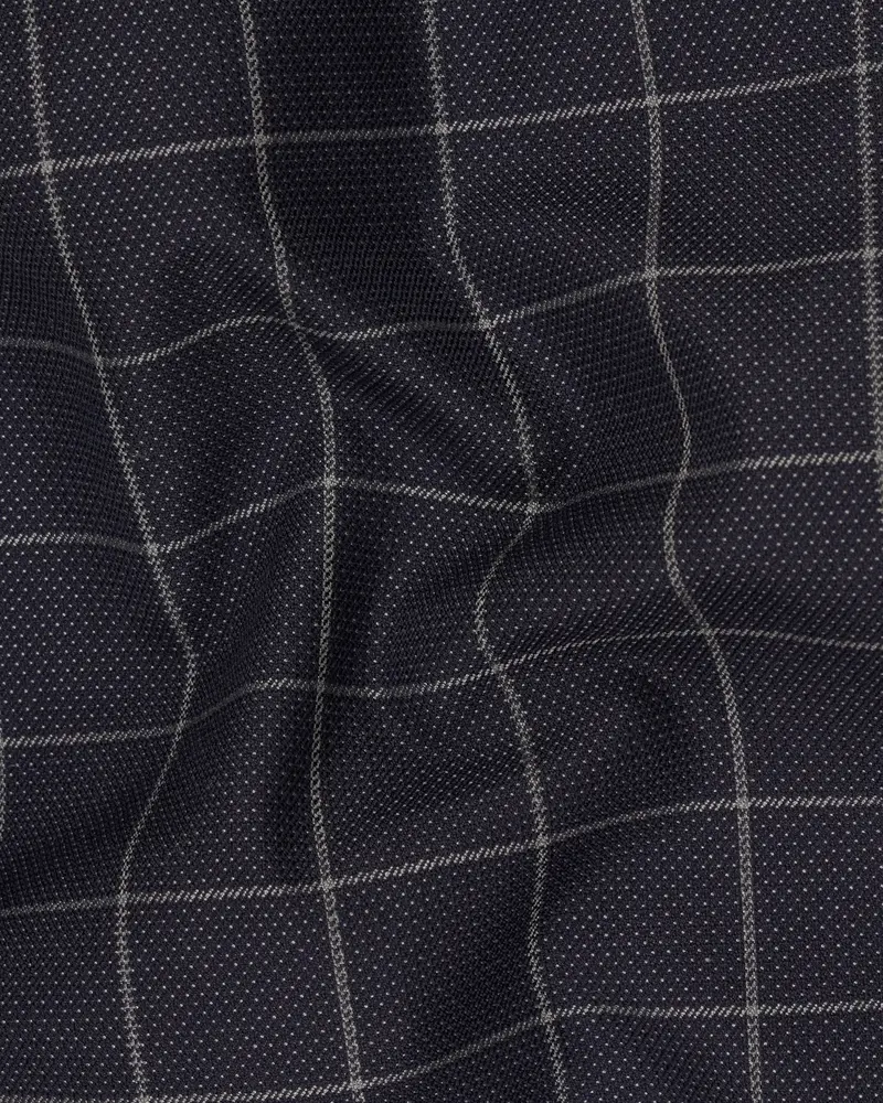 Jaguar Black Windowpane Single Breasted Blazer 3