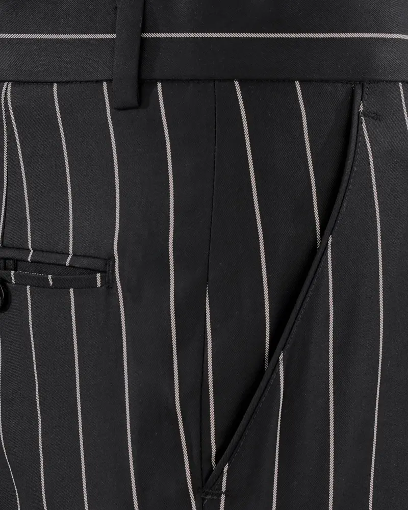 Jaguar Black With Concrete Gray Striped Pant 5