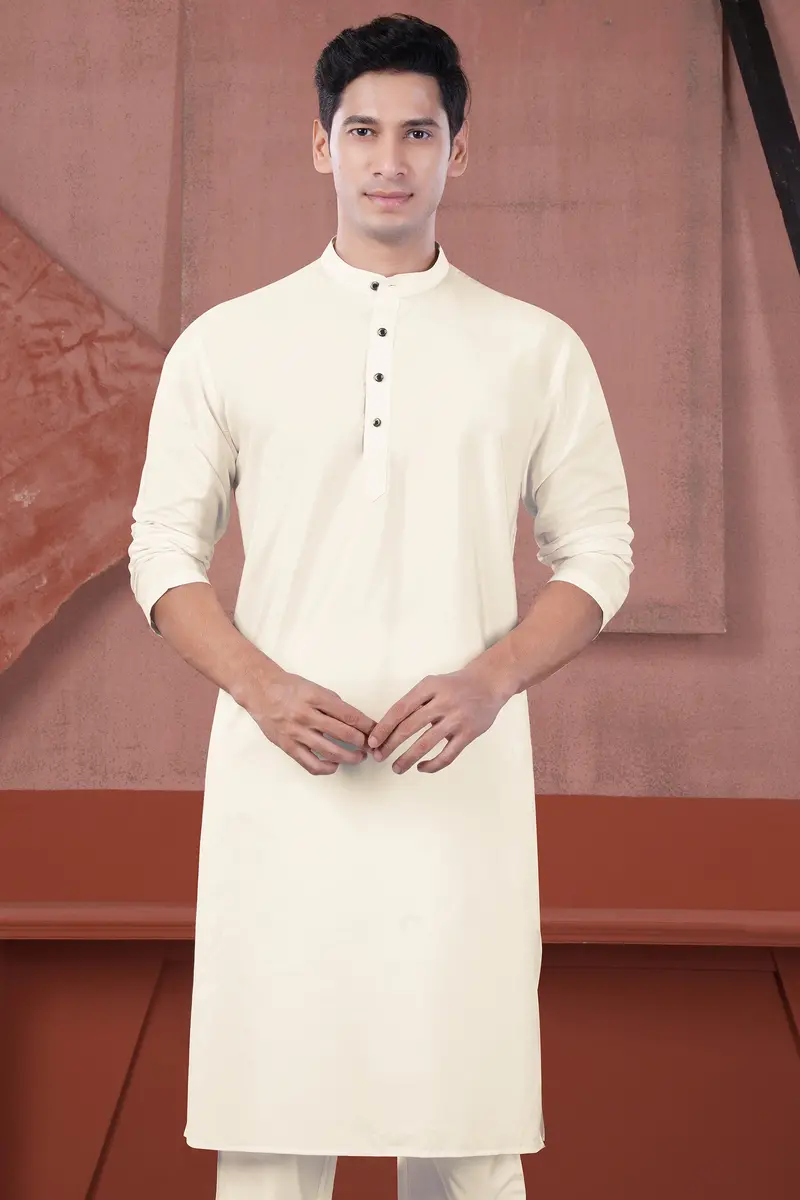 Janna Beige Subtle Sheen Viscose Kurta Set 5