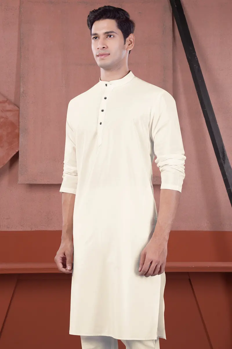 Janna Beige Subtle Sheen Viscose Kurta Set 6