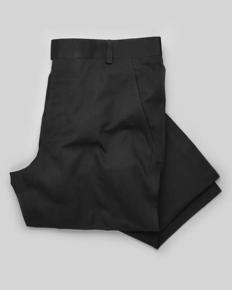 Jet Black Stretchable Subtle Sheen Formal Pant 8