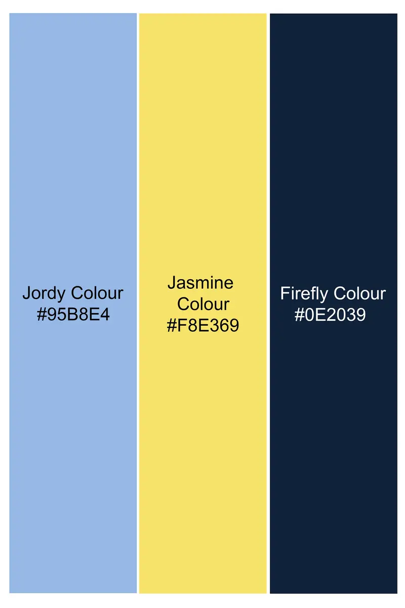 Jordy Blue And Jasmine Yellow Checkered Premium Cotton Shirt 5