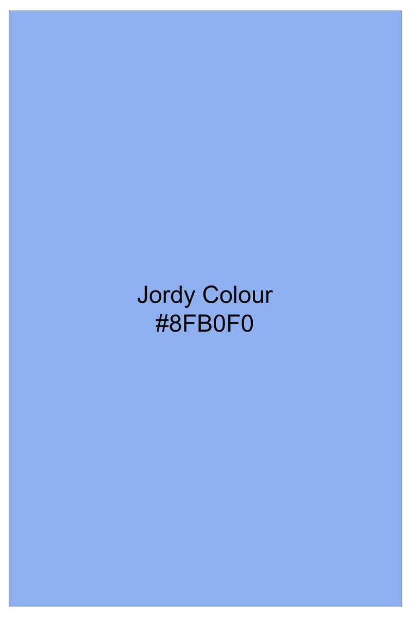 Jordy Blue Dobby Textured Premium Cotton Shirt 8