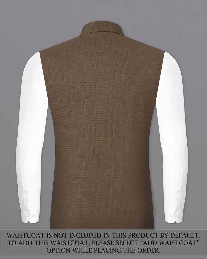 Judge Brown Cross Placket Bandhgala Suit 16