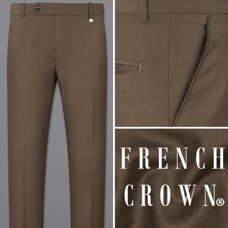 Judge Brown Textured Pant 1