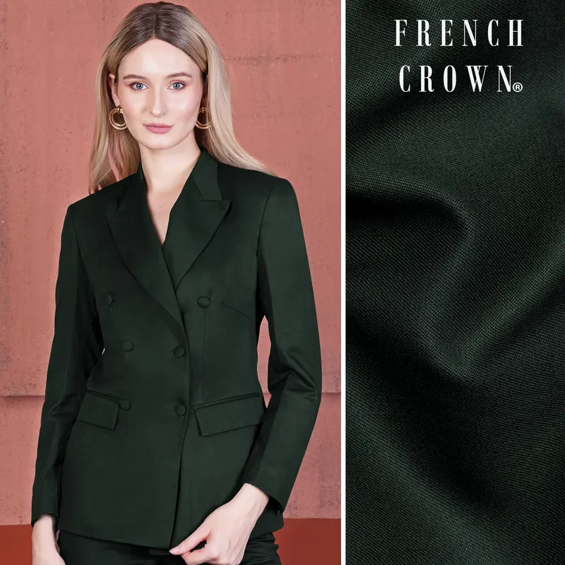 Juniper Green Subtle Sheen Double Breasted Women's Suit 1