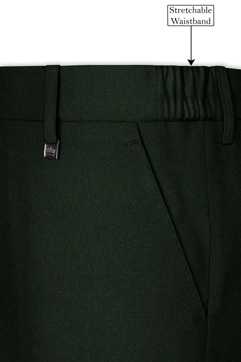 Juniper Green Subtle Sheen Trouser 6