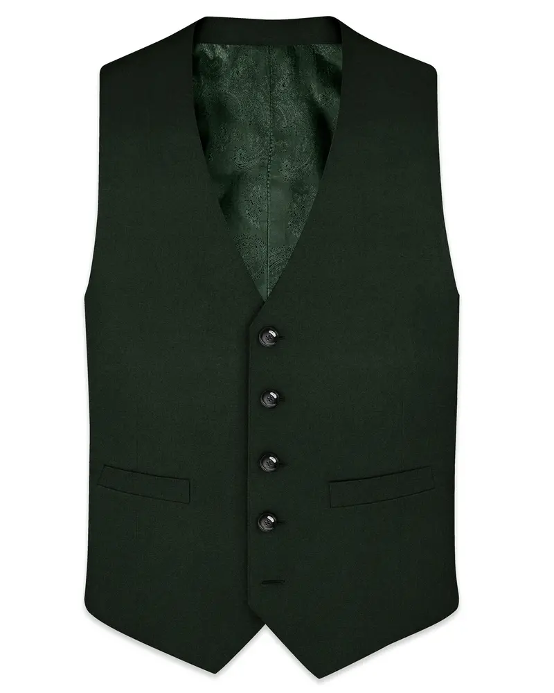 Juniper Green Subtle Sheen Waistcoat 1