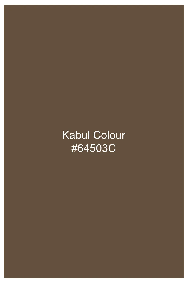 Kabul Brown Striped Twill Premium Cotton Shirt 8