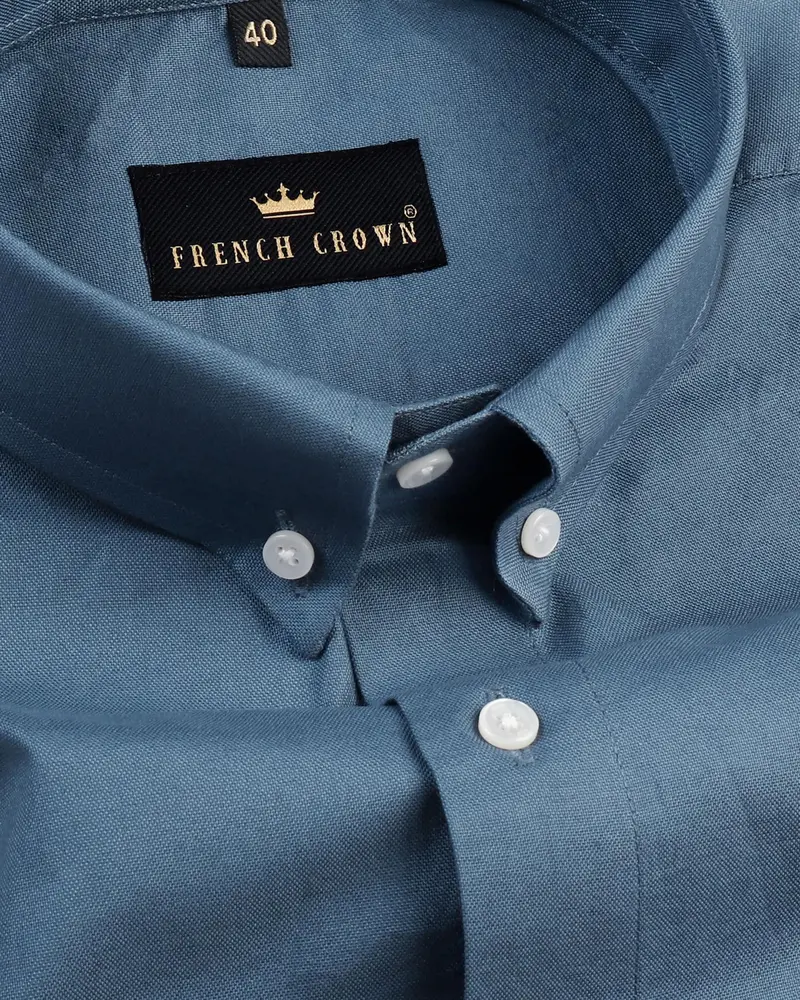 Kashmir Blue Royal Oxford Shirt 1