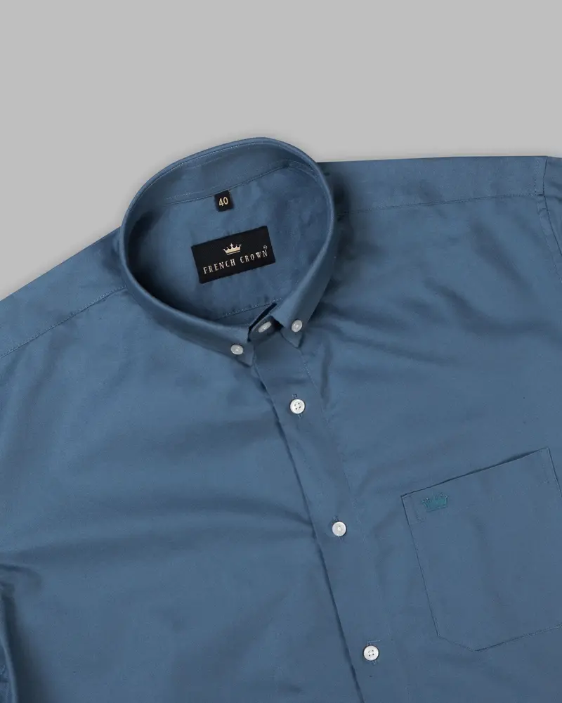 Kashmir Blue Royal Oxford Shirt 4