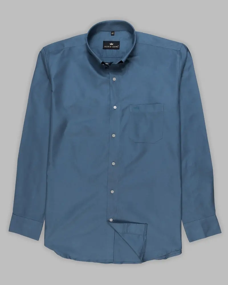 Kashmir Blue Royal Oxford Shirt 5