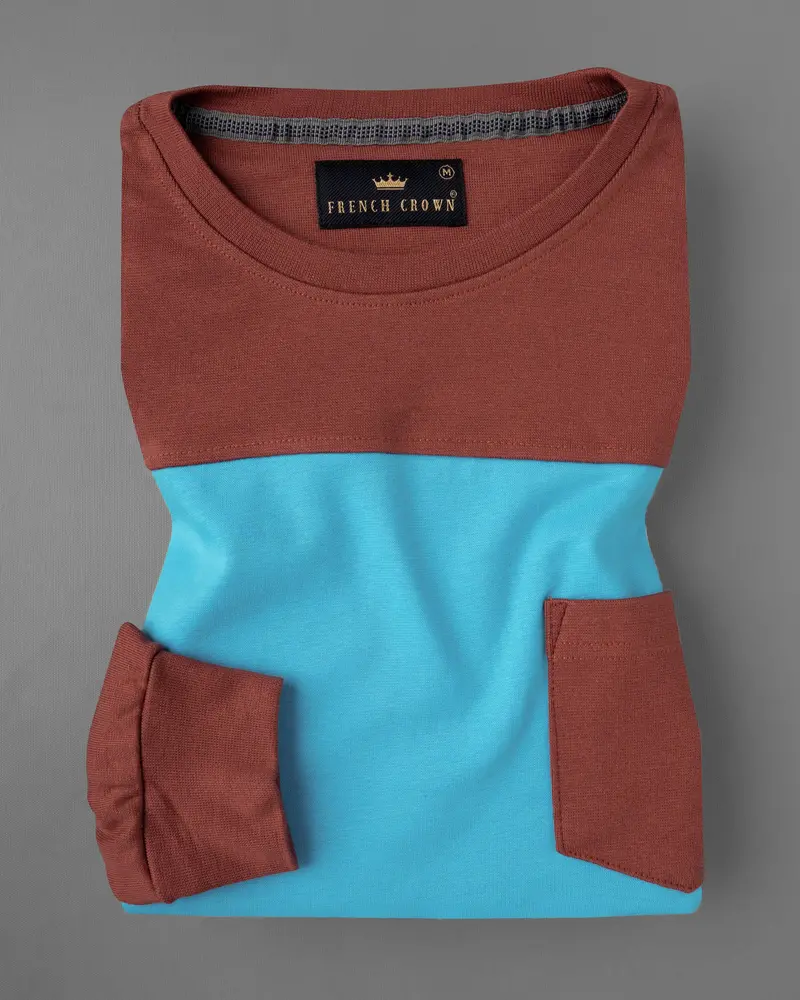 Kenyan Copper And Picton Blue Super Soft Premium Jersey Sweatshirt 2