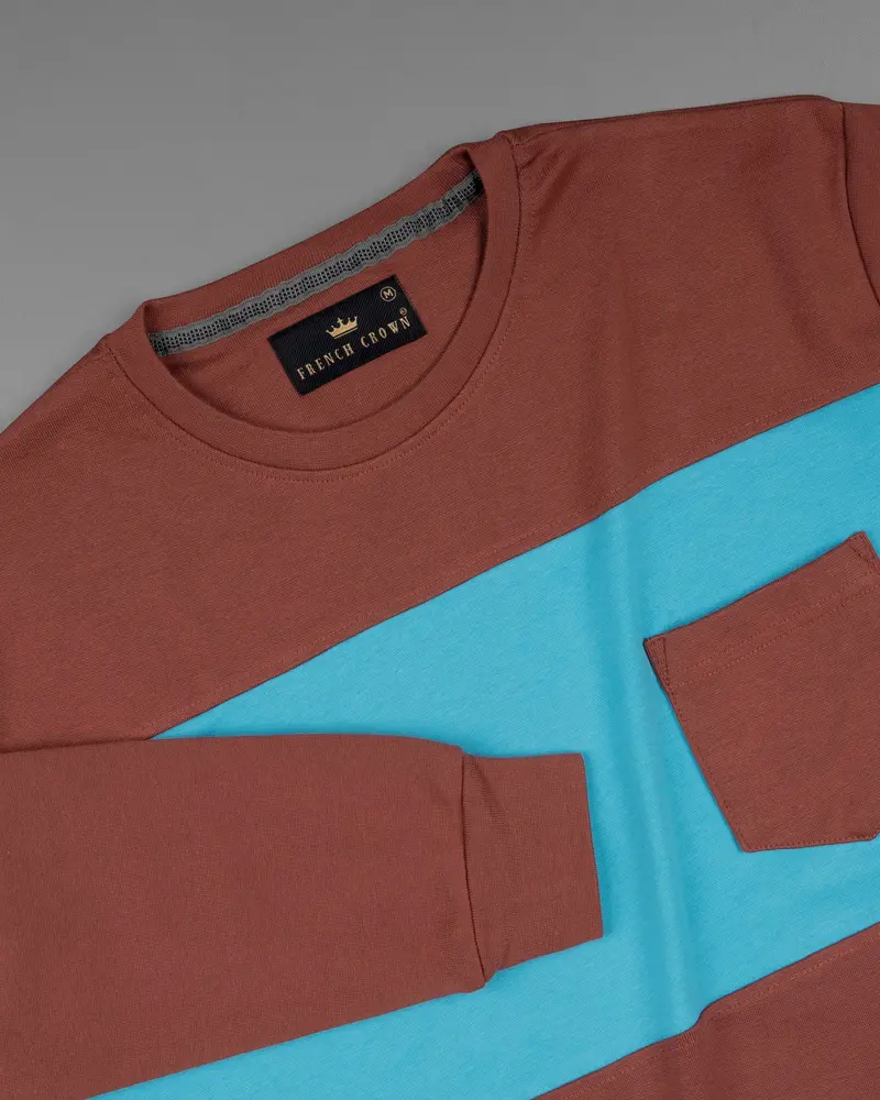 Kenyan Copper And Picton Blue Super Soft Premium Jersey Sweatshirt 4