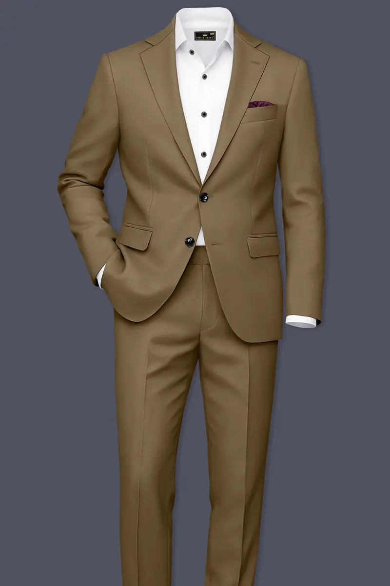 Khaki Brown Single Breasted Blazer 9