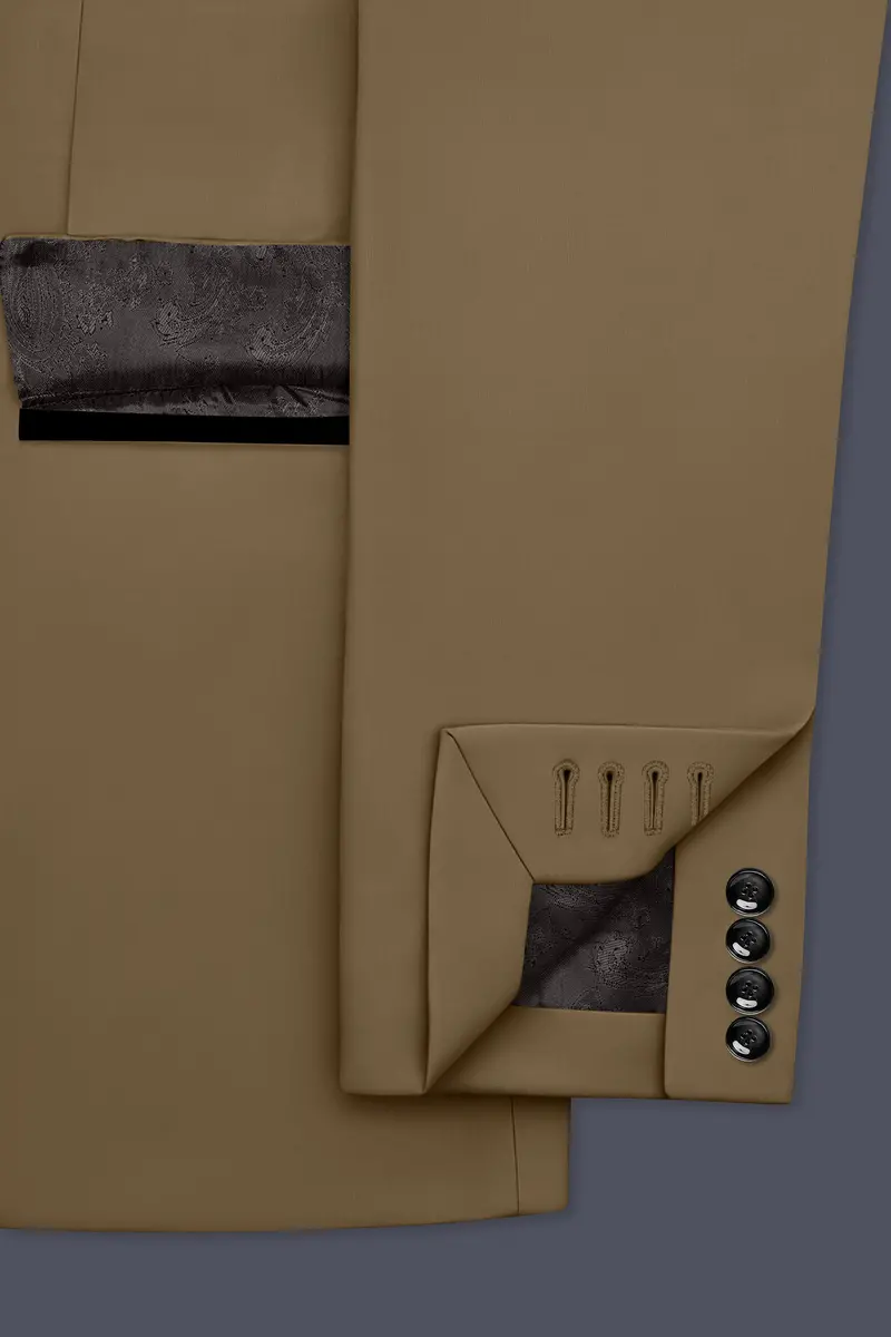 Khaki Brown Tuxedo Blazer 6