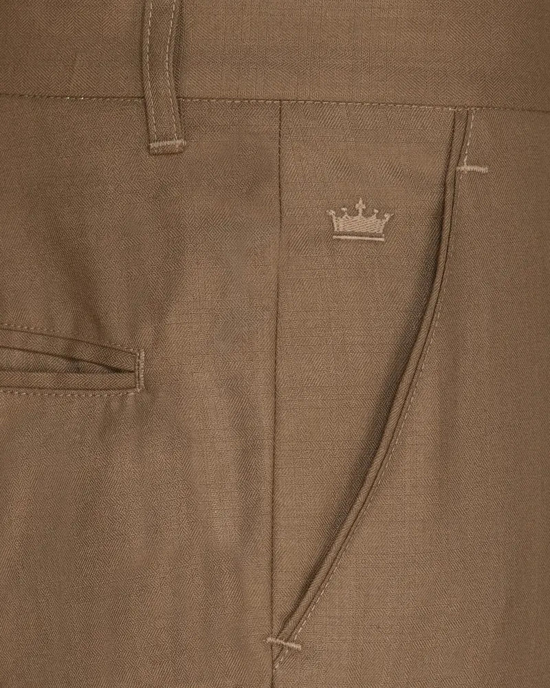 Khaki Wool Rich Pant 5