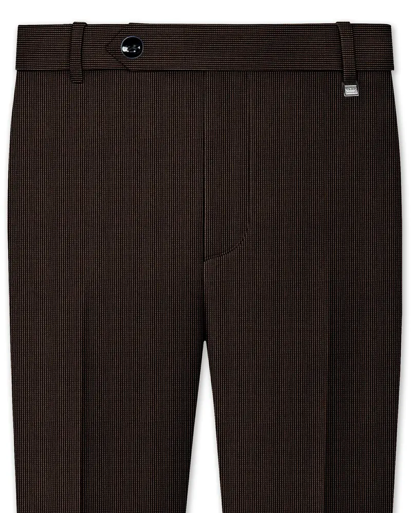 Kilamanjaro Brown Textured Pant 1