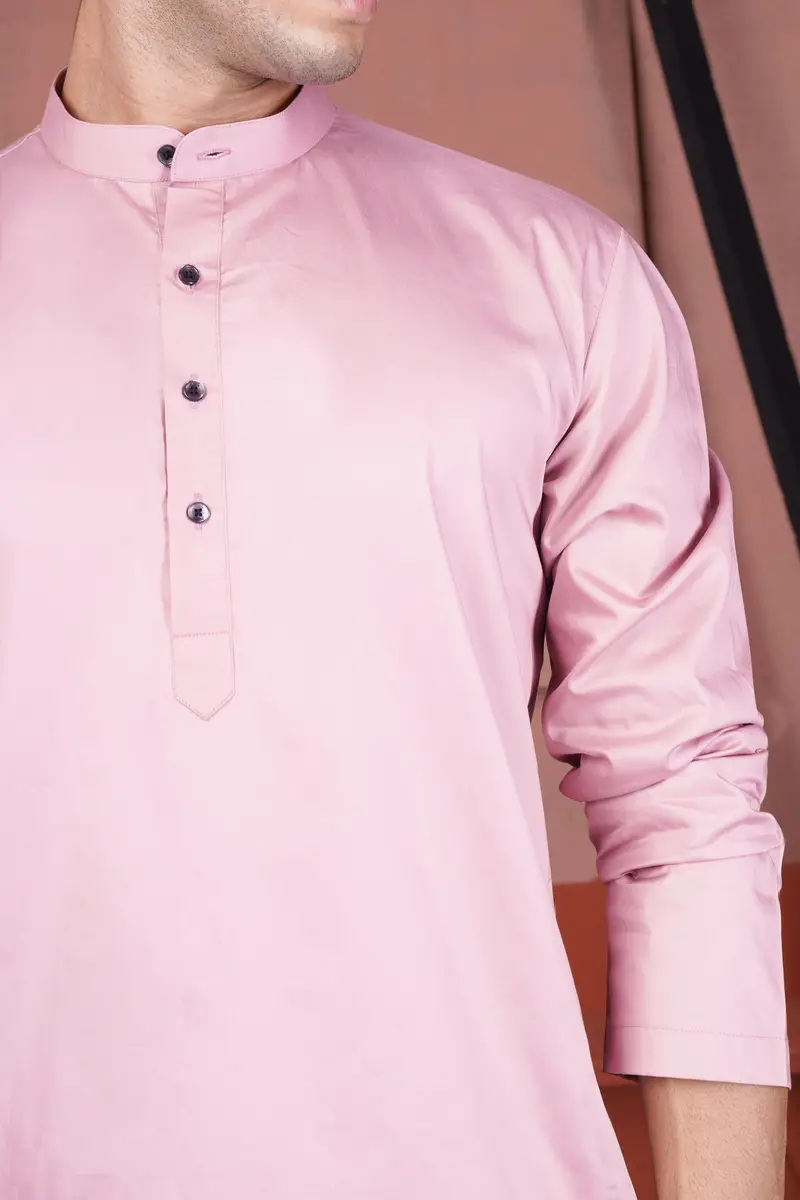 Kobi Pink Subtle Sheen Super Soft Premium Cotton Kurta Set 4
