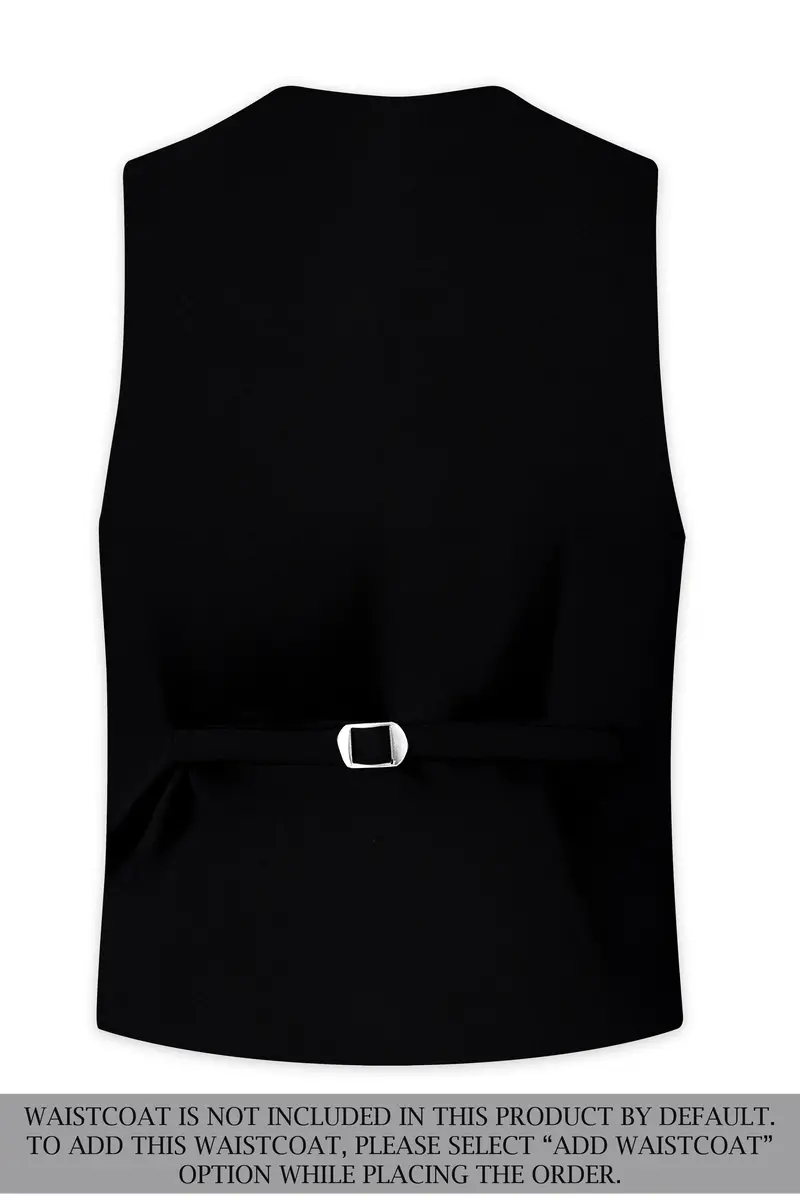 Kuro-Japanese Black 4-Way Stretch Wrinkle-Free Wool Rich Single Breasted Suit 17