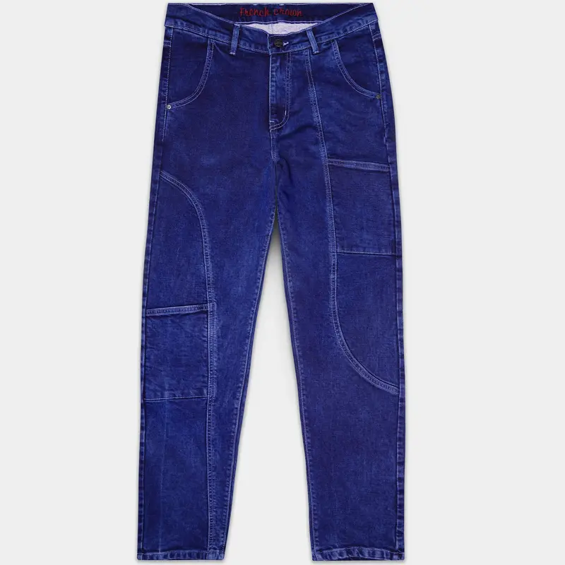 Lapis Blue Rinse Washed Stretchable Denim 1