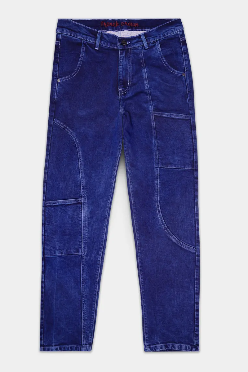 Lapis Blue Rinse Washed Stretchable Denim 2