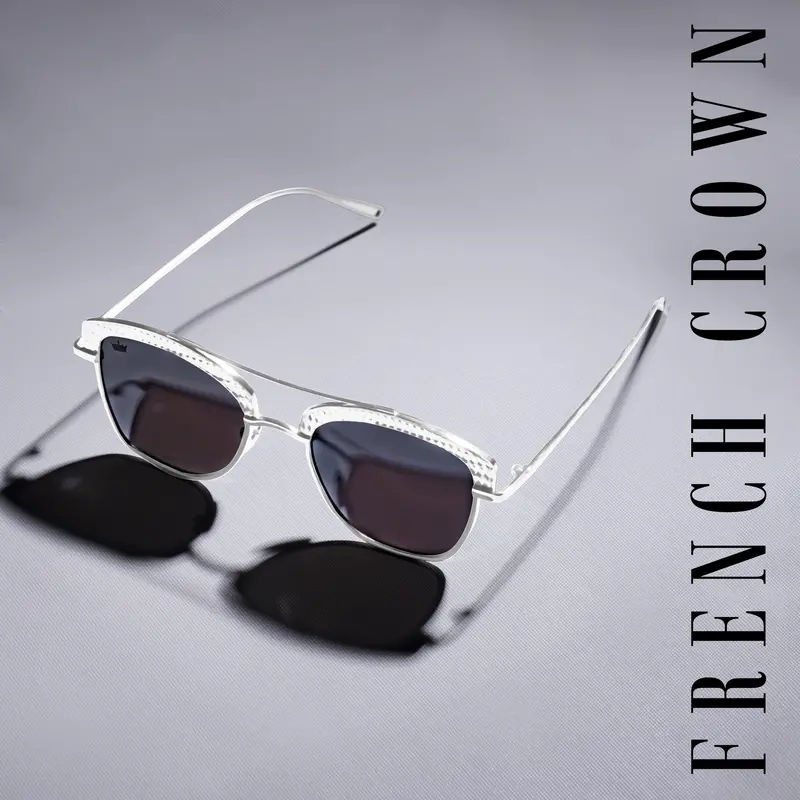 Lava Gray French Crown Full Rim Unisex Sunglasses 1