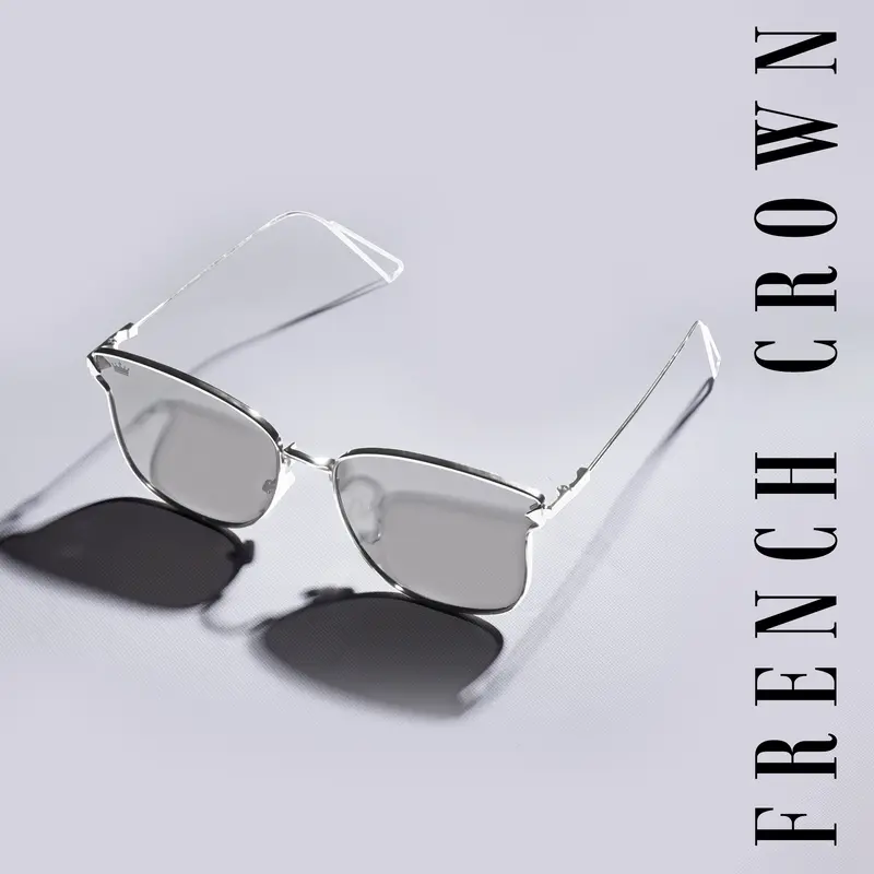 Lava Gray French Crown Wayfarer Unisex Sunglasses 1