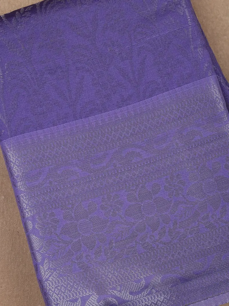 Lavender Floral Designed Fancy Art Silk Saree 2