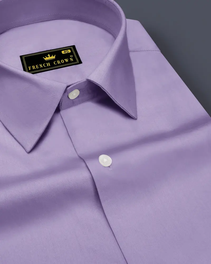 Lavero-Pastel Purple Subtle Sheen Super Soft Premium Cotton Dress Shirt 1