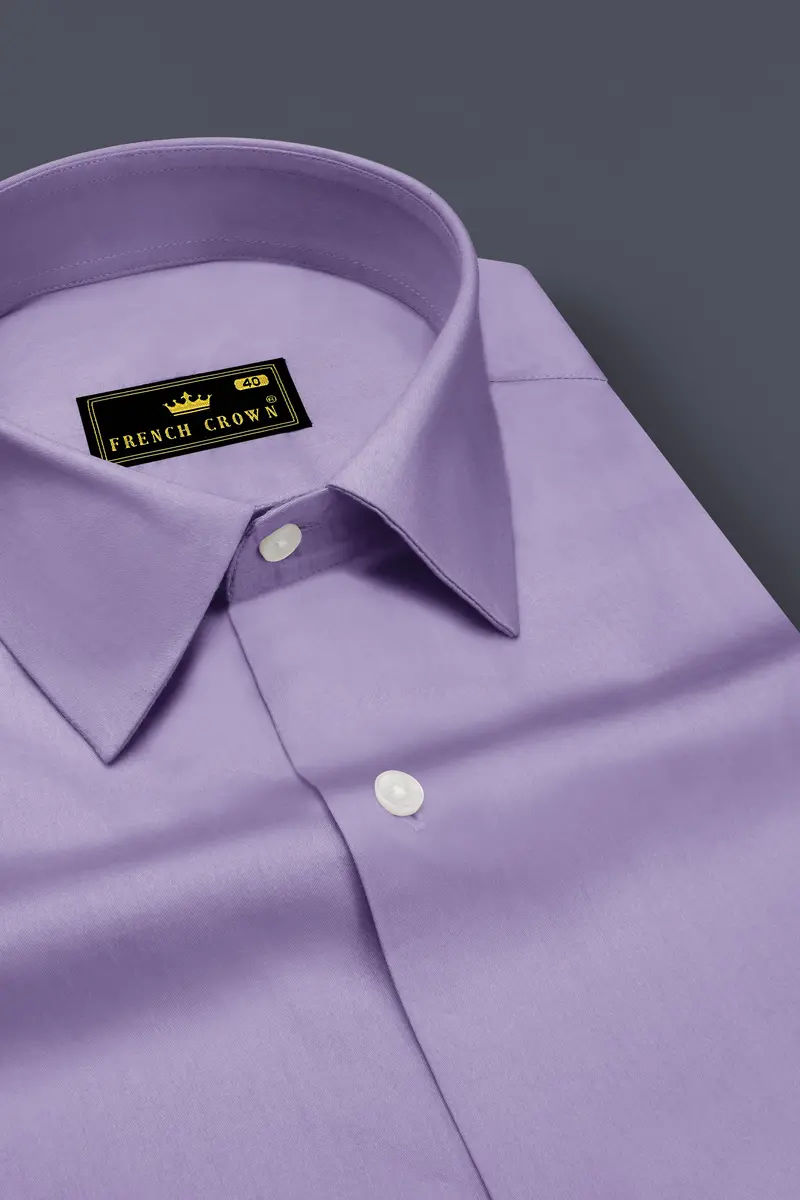 Lavero-Pastel Purple Subtle Sheen Super Soft Premium Cotton Dress Shirt 2