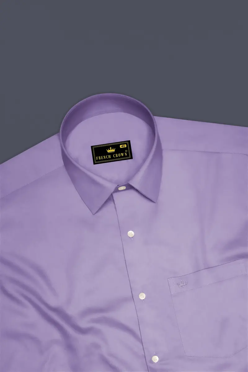 Lavero-Pastel Purple Subtle Sheen Super Soft Premium Cotton Dress Shirt 5