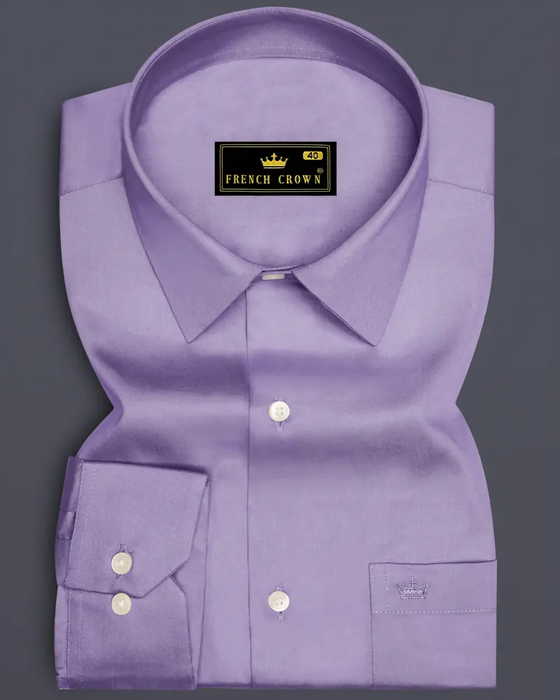 Lavero-Pastel Purple Subtle Sheen Super Soft Premium Cotton Dress Shirt 6