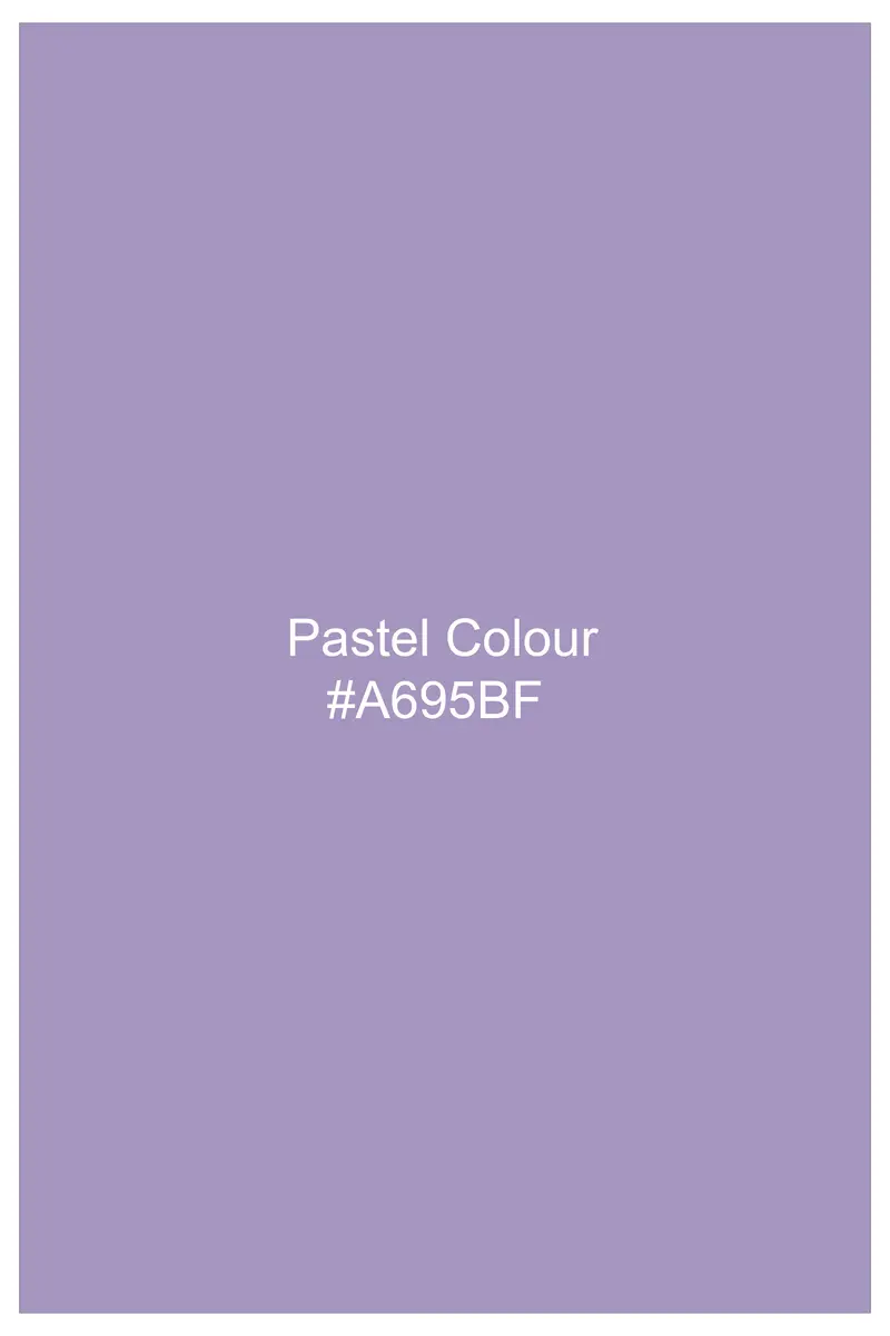 Lavero-Pastel Purple Subtle Sheen Super Soft Premium Cotton Mandarin Dress Shirt 7