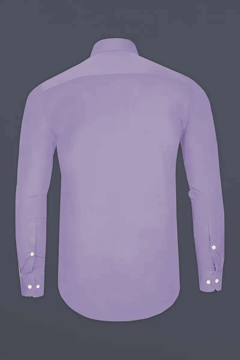 Lavero-Pastel Purple Subtle Sheen Super Soft Premium Cotton Tuxedo Dress Shirt 7