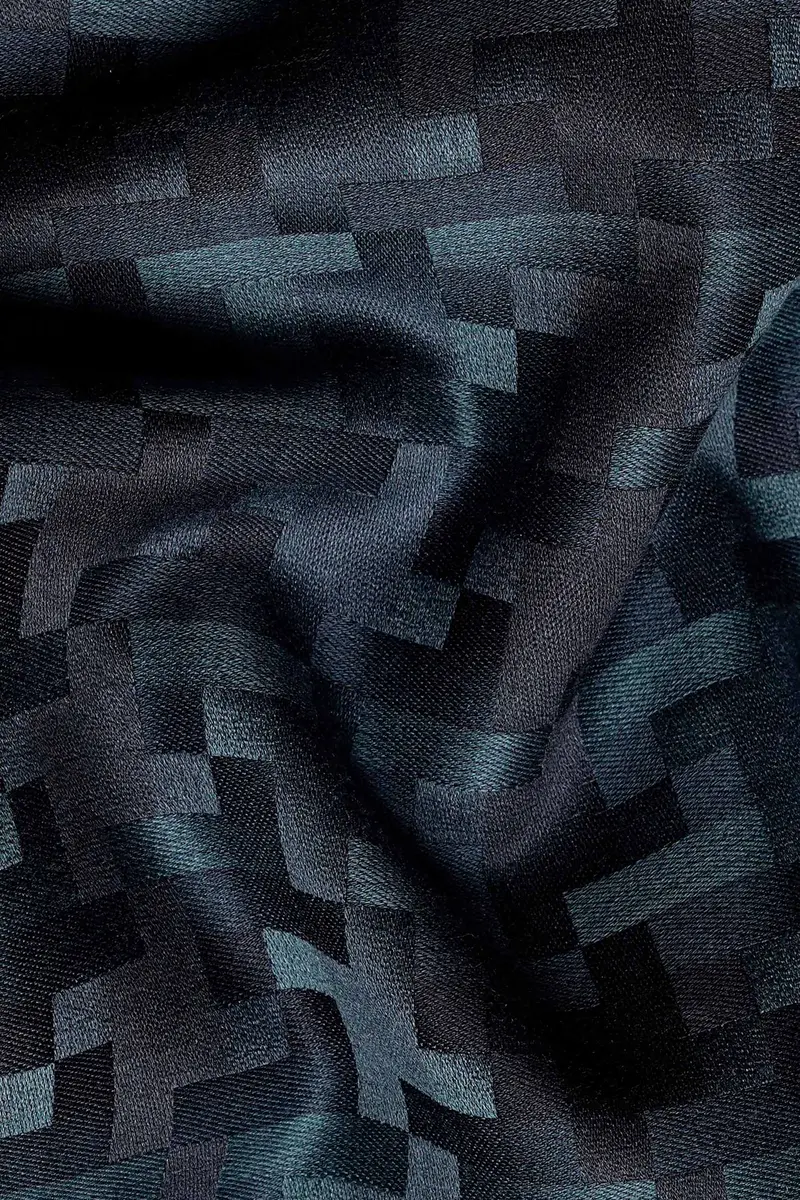 Lead Gray And Gravel Brown Dobby Textured Premium Giza Cotton Shirt 2