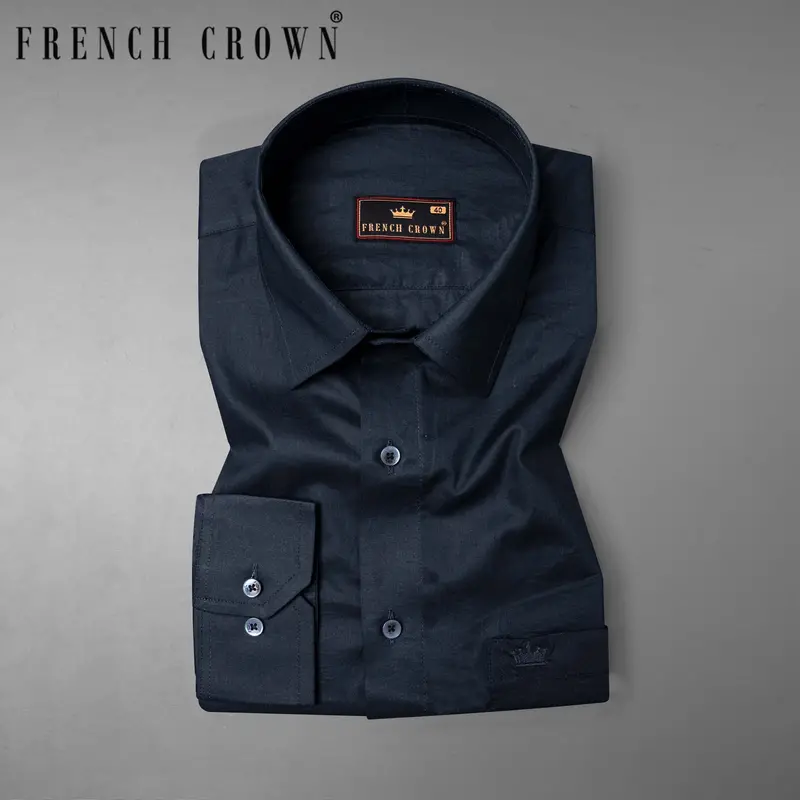 Licorice Blue Premium Cotton Shirt 1