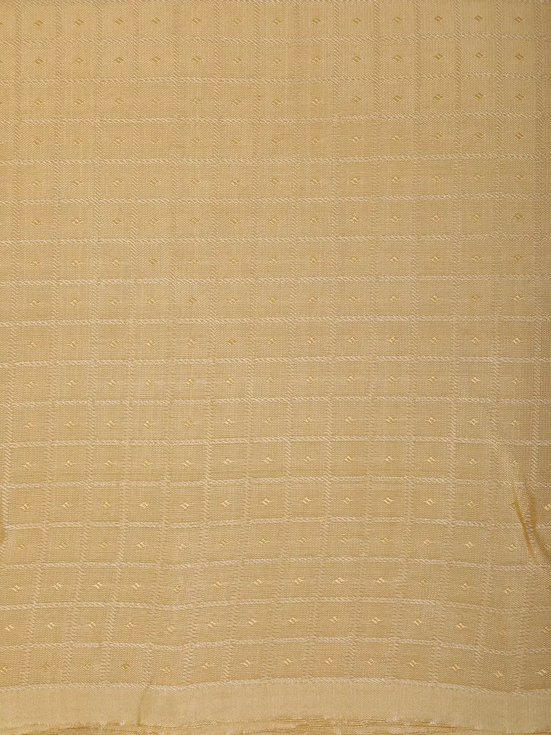 Light Beige Geometric Woven Design Unstitched Shirt With Matching Dhoti Set With Zari Border 2