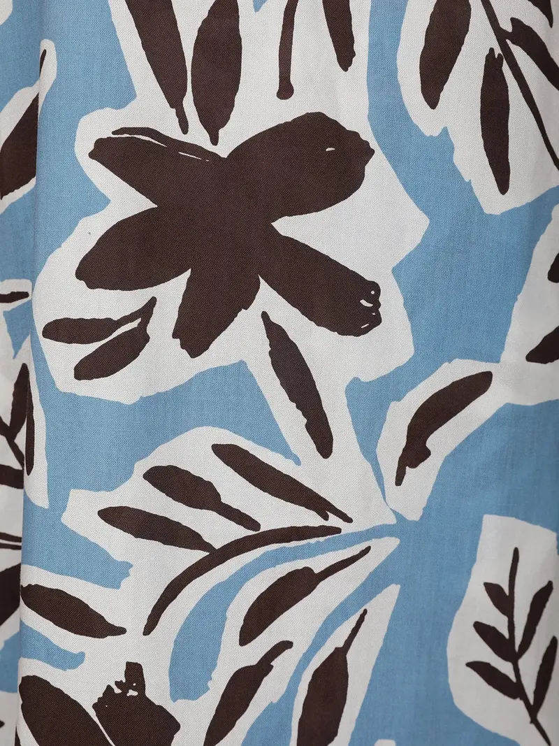 Light Blue Floral Designed Cotton Salwar Suit 3