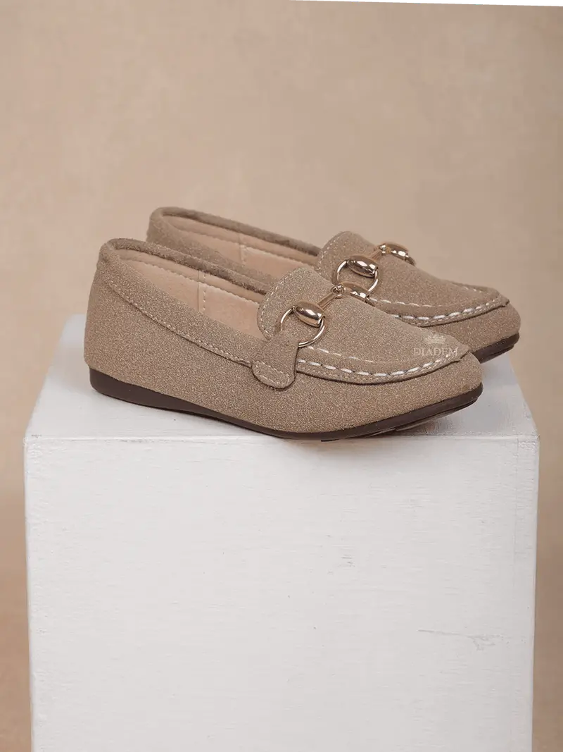 Light Brown Casual Loafers For Boys 1