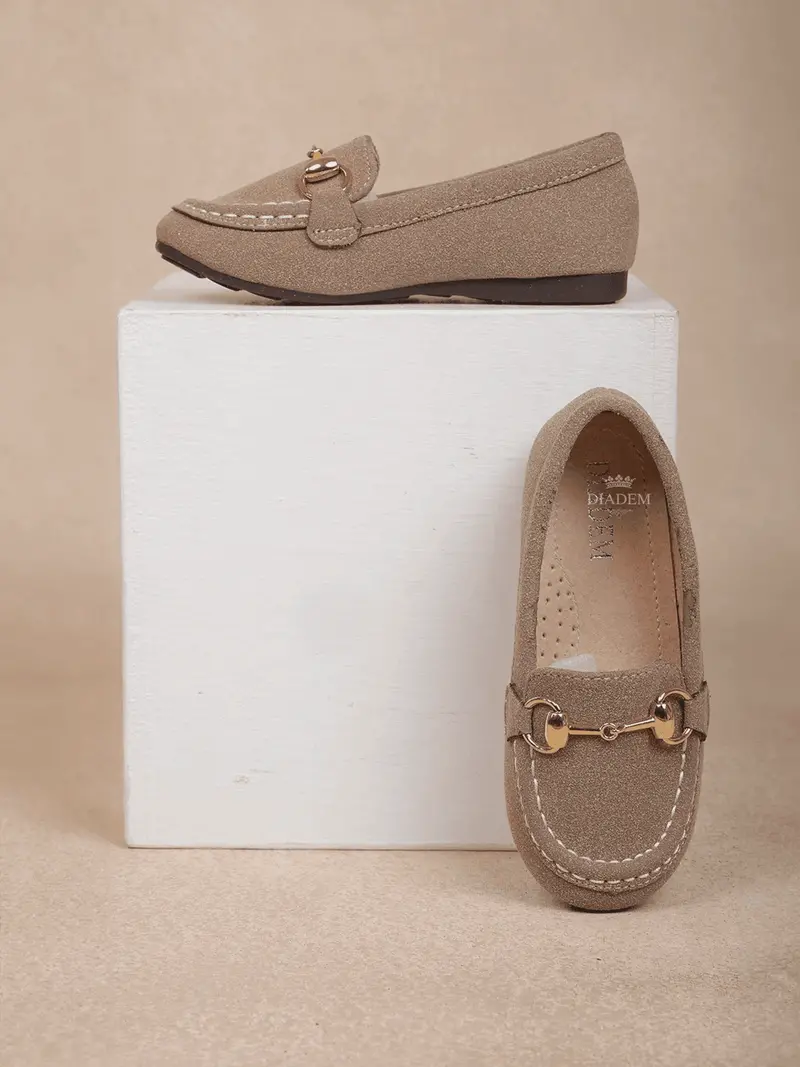 Light Brown Casual Loafers For Boys 2