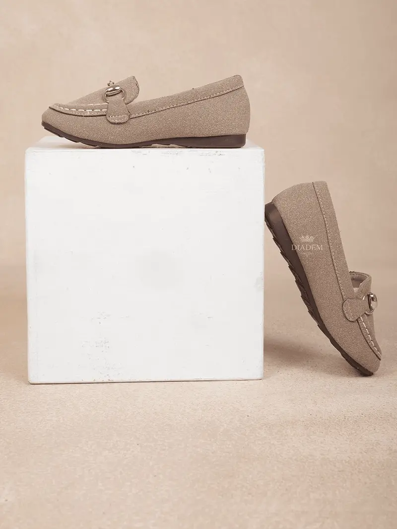 Light Brown Casual Loafers For Boys 3