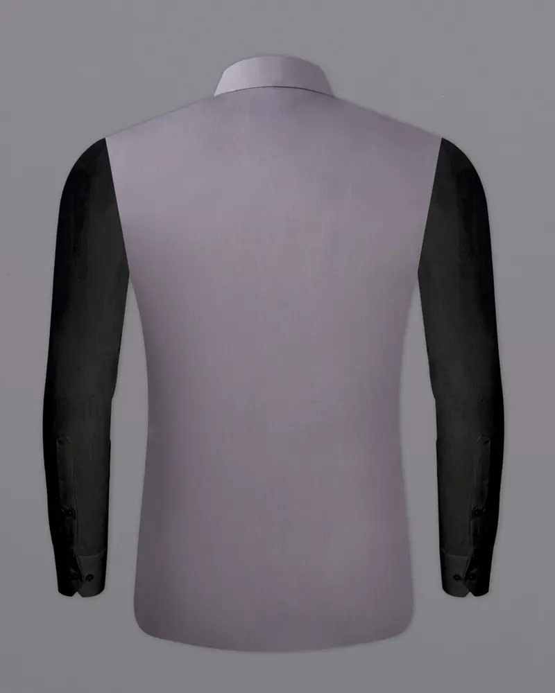Light Gray Subtle Sheen Textured Nehru Jacket 6