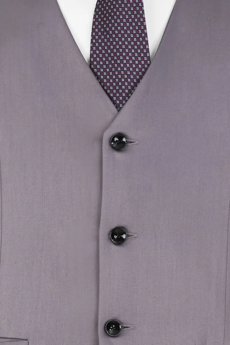 Light Gray Subtle Sheen Textured Waistcoat 5