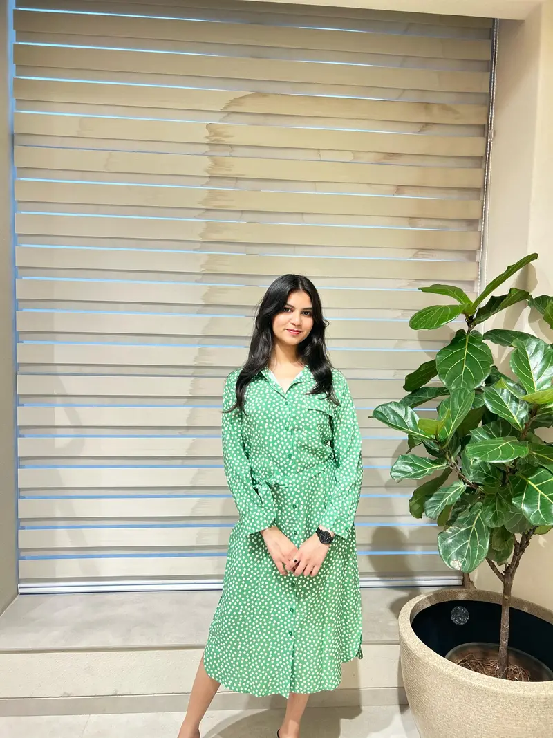 Light Green Polka Dot Printed Rayon Kurti Top 1