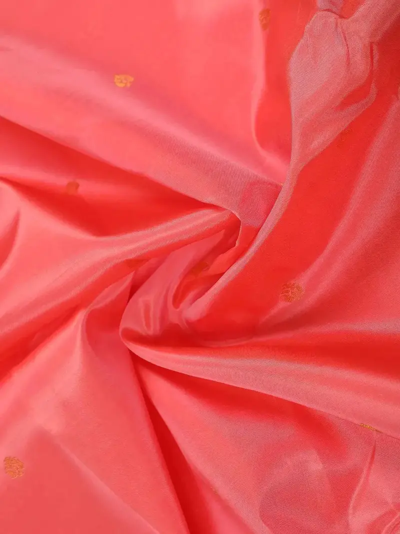 Light Pink Pure Kanchipuram Silk Saree With Floral Design With Designed Zari Border 2