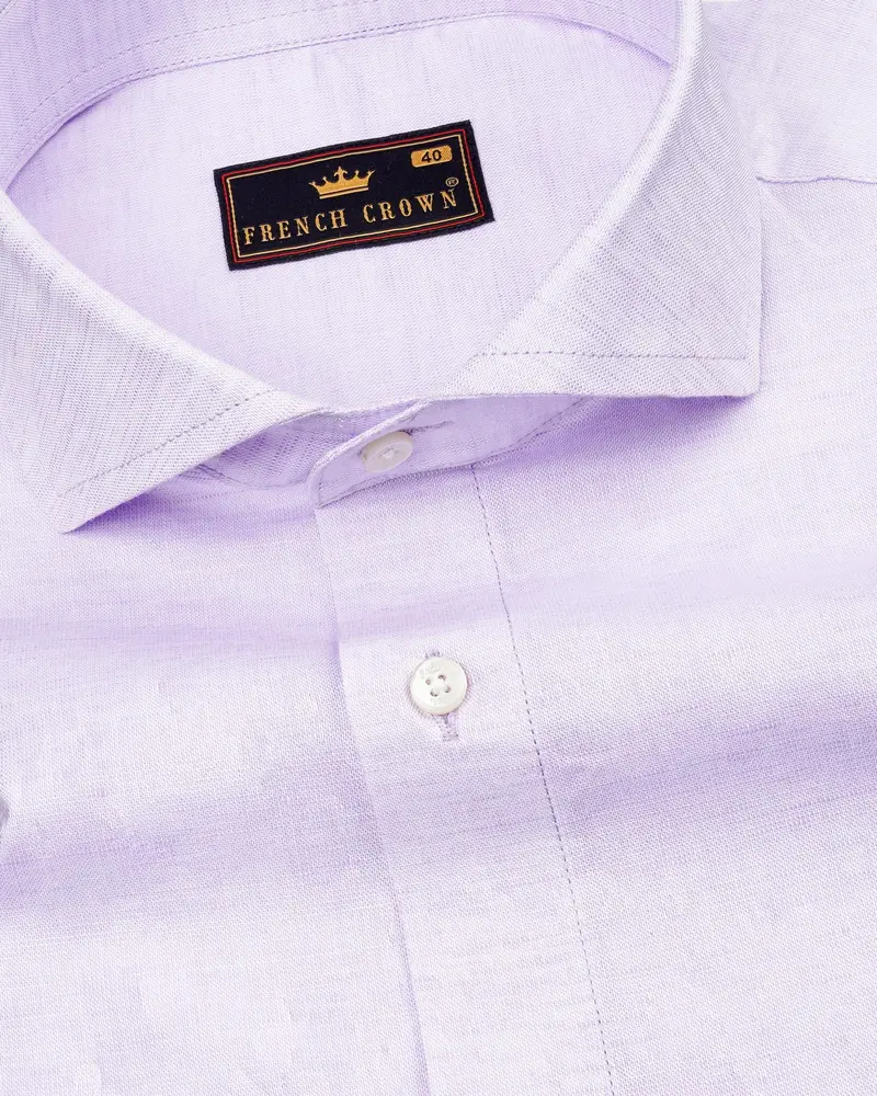 Light Violet Luxurious Linen Shirt 1