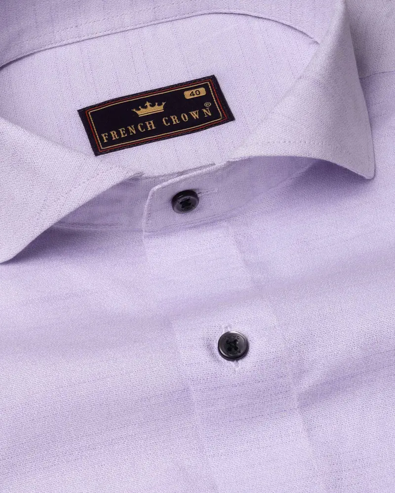 Lilac Dobby Textured Premium Giza Cotton Shirt 1