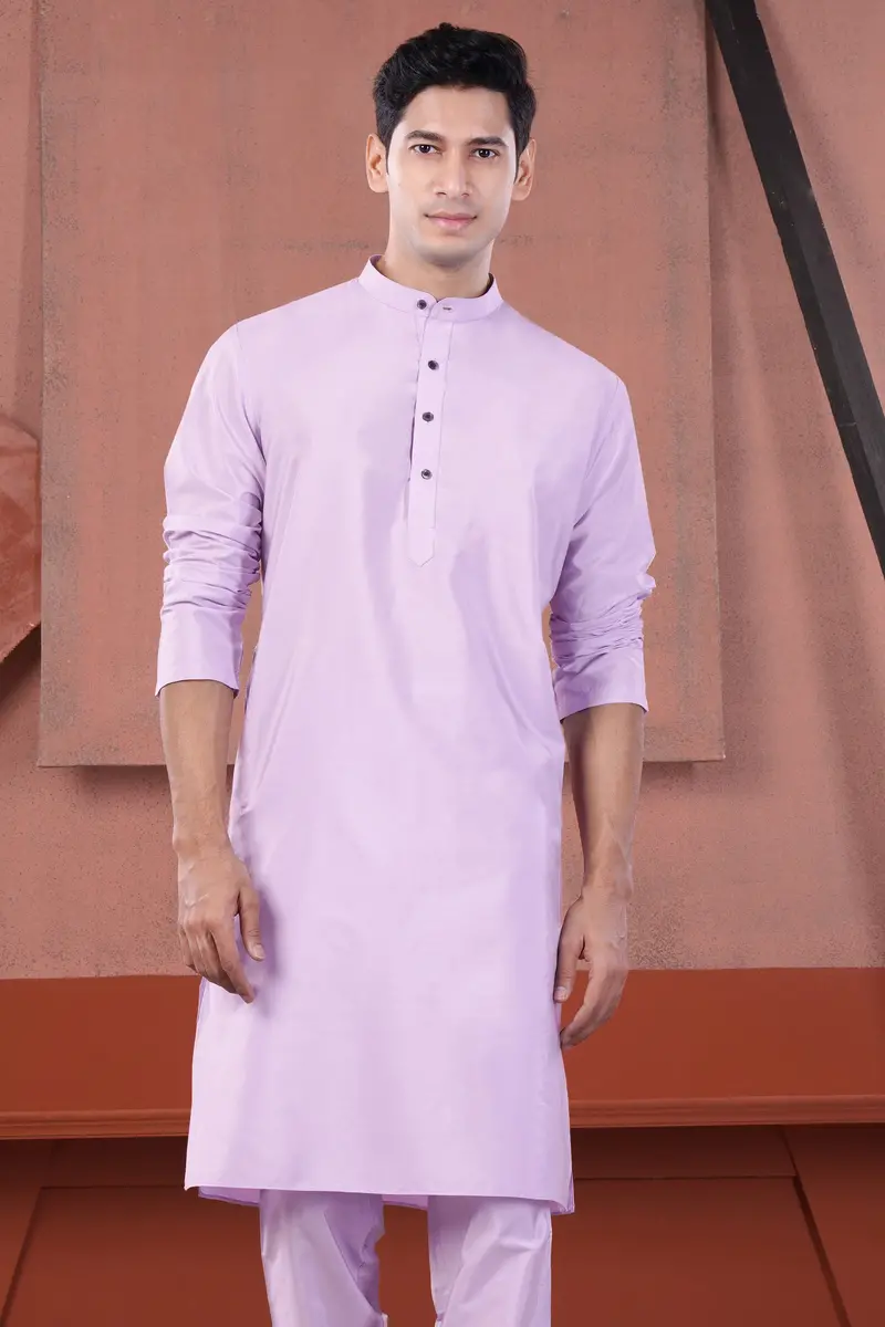 Lilac Lavender Subtle Sheen Viscose Kurta 2